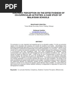 Download teachers perception on the effectiveness of co-curricular activities-a case study of malaysian school by syuhakim SN49294301 doc pdf