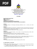 Bibliografias do Curso de Criminologia