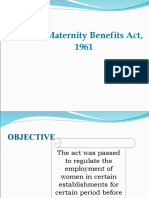 Maternity Benefit Act 1961 ppt2003 Leela