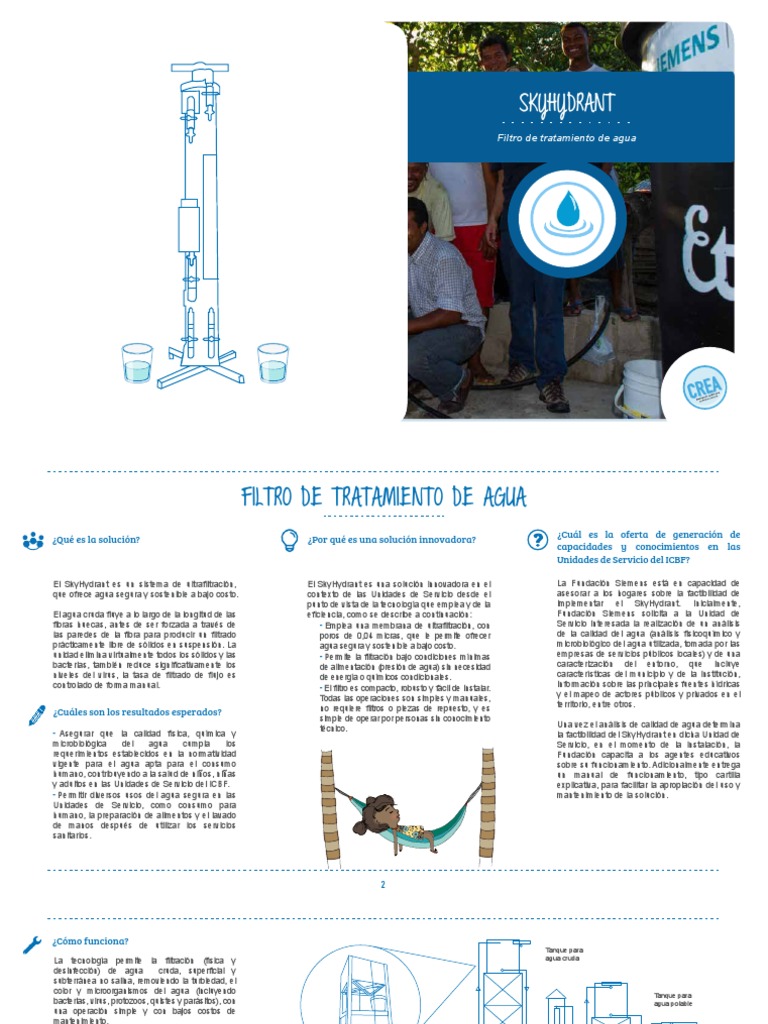 Filtro SkyHydrant para Agua Segura | PDF | Filtración | Agua