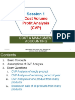 Session 1: Cost Volume Profit Analysis (CVP)
