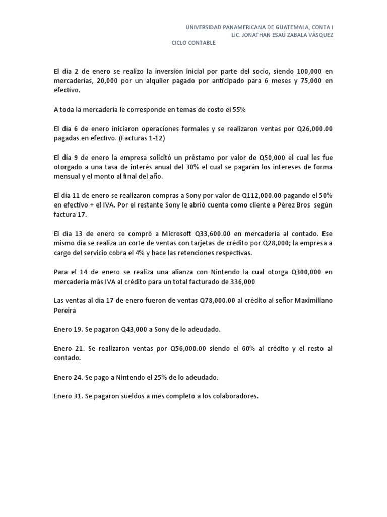 Tarea Libro Diario Ejercicios Pdf