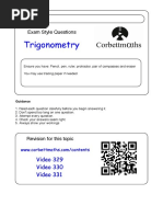 Trigonometry Exam Style Questions | PDF | Triangle | Trigonometry