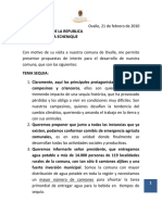 Carta A Presidente de La República - 21.02.2011