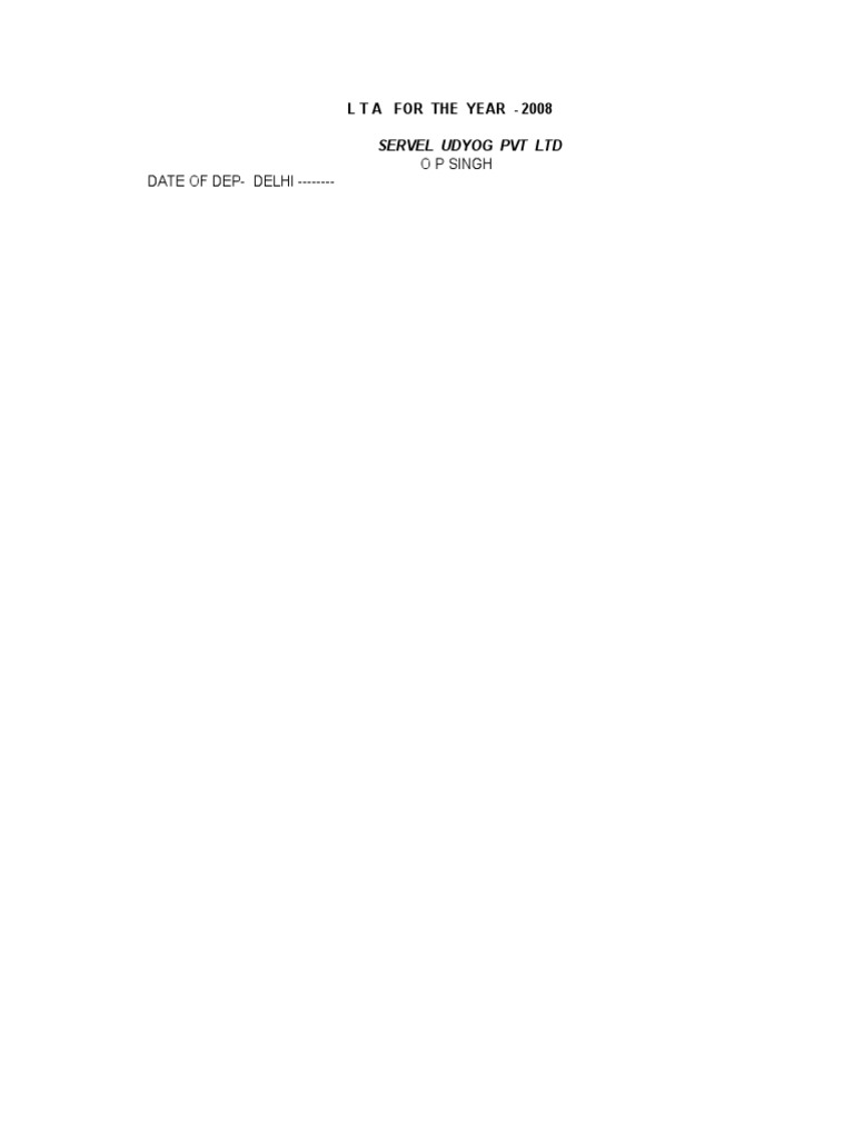 LTA 2008 Report for Servel Udyog Pvt Ltd | PDF
