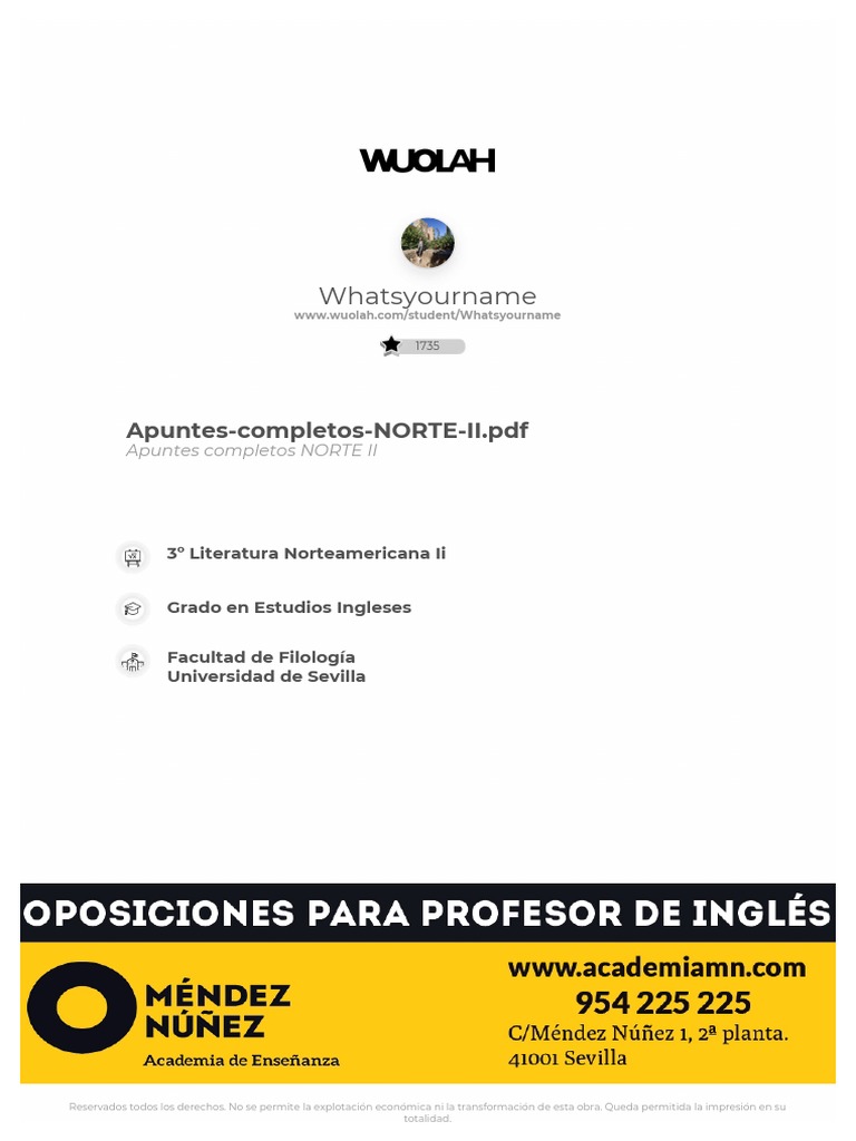 Wuolah Free Apuntes Completos NORTE II, PDF, The Great Gatsby