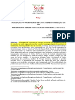 15- PERCEPÇÃO DOS PROFISSIONAIS DE SAÚDE SOBRE HUMANIZAÇÃO EM