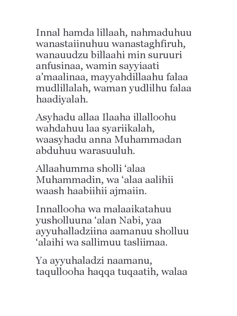 Innal Hamda Lillaah | PDF | Politik | Ilmu Sosial