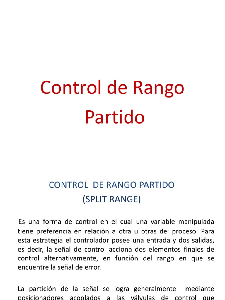 Control de Rango Partido en Válvulas | PDF | Ciencia y matemáticas ...