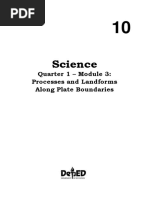 Science10 - Q1 - Mod3 - Processes and Landforms Along Plate Boundaries