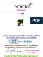 Statistics: Lesson 8