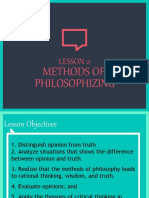Lesson 2 - Methods of Philosophizing