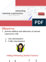 8. Adding and Subtracting Rational Expressions