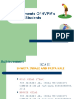 Achievements of HVPM's Students