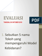 EVALUASI Tanggal 01 Oktober 2019