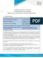 Syllabus Del Curso Administración de Farmacias