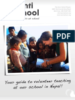 Santi School Project - Volunteer Brochure