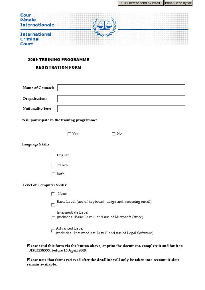 ICC TRAINING - Registration Form (EN) | PDF | Media Technology | Office ...