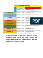 Horario de Partidos