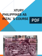 19 Century Philippines As Rizal'S Course