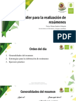 Taller para La Realizacion de Resumenes (Sandoval 2019)