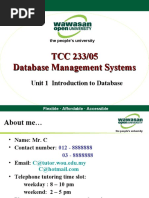 TCC 233/05 Database Management Systems