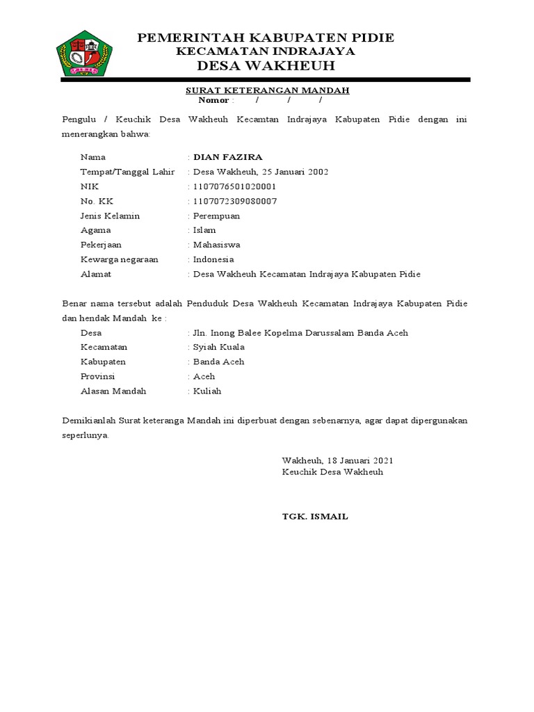 Download 71+ Contoh Surat Surat Mandah Terbaik Dan Terbaru