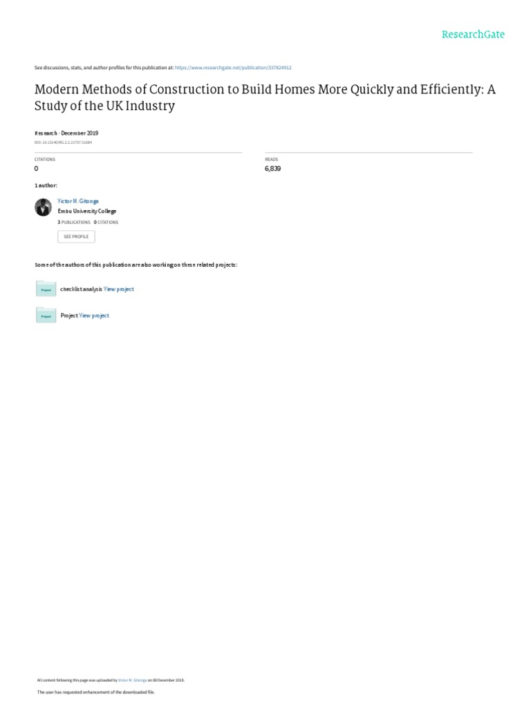 Modern Construction Methods in the UK | PDF | Affordable Housing ...