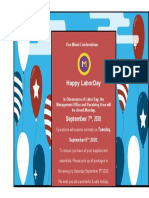 Happy Labor Day: Tuesday, September 8, 2020