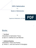 MTH374: Optimization: Master of Mathematics