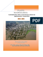 Plan Municipal Para La Gestión Del Riesgo de Emergencias y Desastres 2012 - 2015