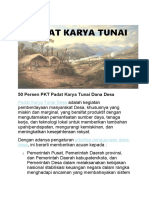 50 Persen PKT Padat Karya Tunai Dana Desa