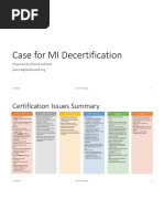 Case For MI Decertification