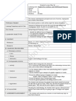 Detailed Lesson Plan No. - Learning Area: English For Academic and Professional Purposes Quarter: 1 Week: 3 Grade Level: 11 Duration 60 Mins