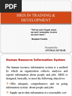 Download Hris in Training amp Development by Anurag kumar SN49303009 doc pdf