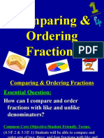 Comparing and Ordering Fractions Powerpoint