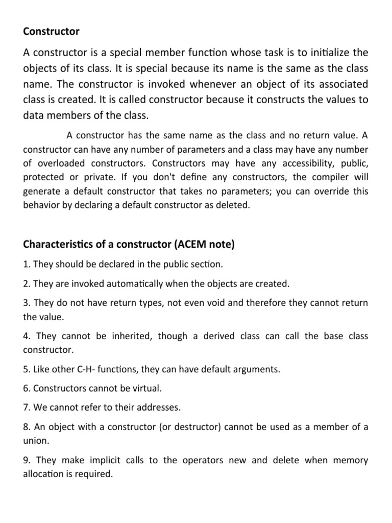Chapter 4 Object Constructions and Destructions | PDF | Constructor ...