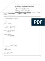 Business School homework on calculus functions