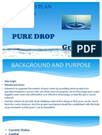 Business Plan ON: Pure Drop Group 9