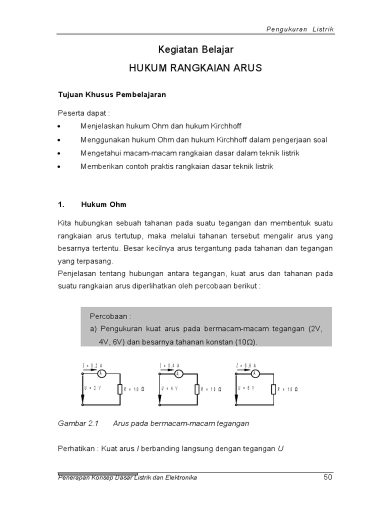 Hukum Ohm dan Rangkaian Listrik Dasar | PDF