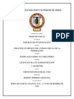 Investigación - Creación en México Del Código Fiscal de La Federación