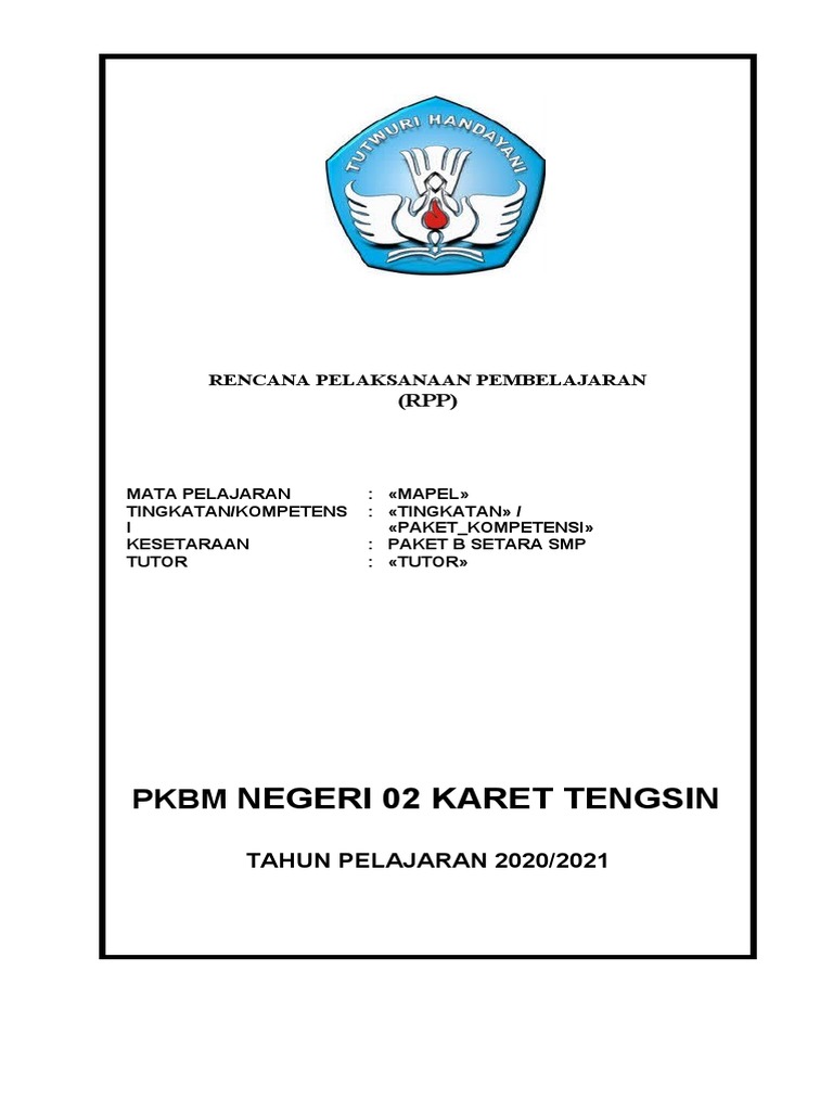 RPP Paket B PKBM Karet Tengsin | PDF