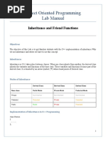 Object Oriented Programming Lab-08 (Inheritance and Friend Functions)