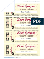 Printable and Customizable Love Coupons