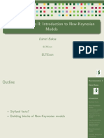 Macroeconomics II: Introduction To New-Keynesian Models: D Aniel Baksa