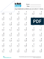 Multiplication Boot Camp Drill 1