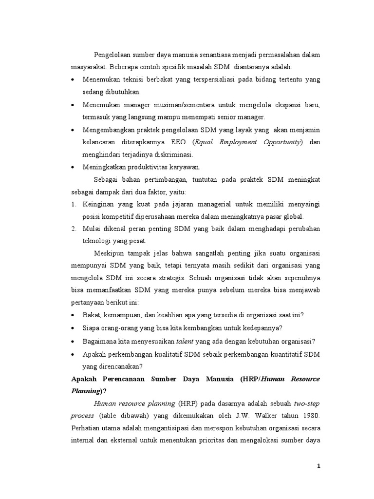 Strategic Human Resource Planning | PDF