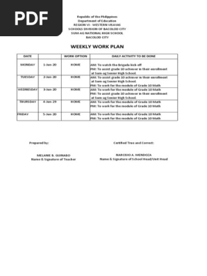 work-plan