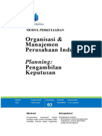 Modul Organisasi Dan Manajemen Perusahaan Industri (TM3)