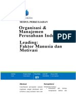 Modul Organisasi Dan Manajemen Perusahaan Industri (TM10)